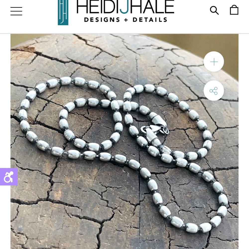 Silver Beaded Necklace